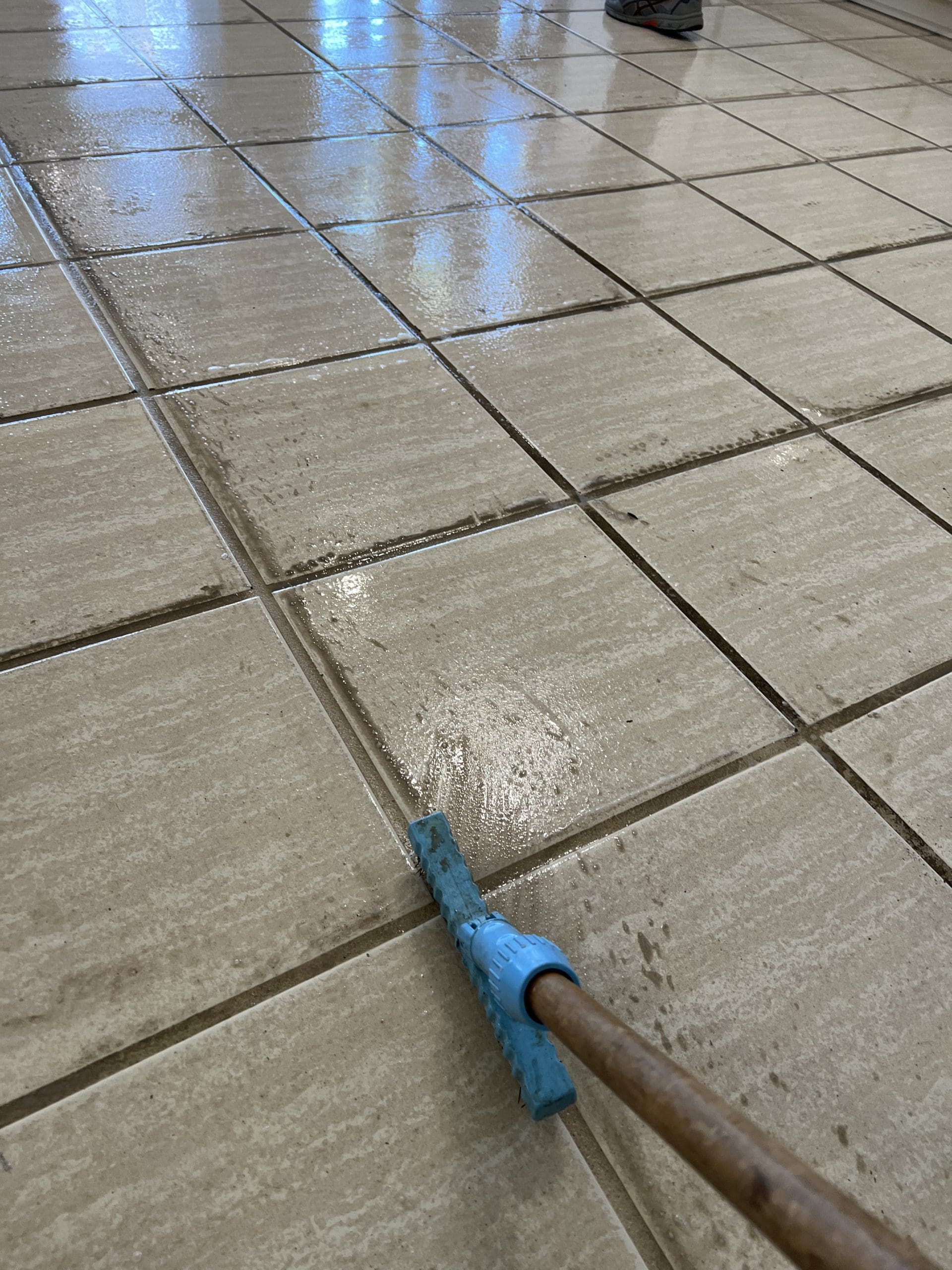 Dramatic Grout Cleaning Results-West Lake Hills, Austin - Santa Fe Floor Care
